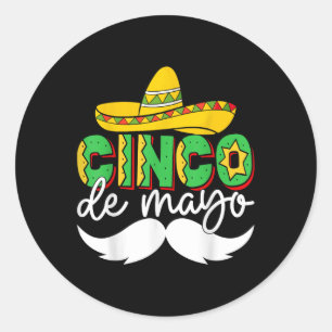 Cinco de Mayo Lets Fiesta Squad 5 Runder Aufkleber