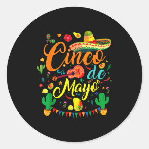 Cinco de mayo lustige mexikanische Fiesta-Party 5 Runder Aufkleber