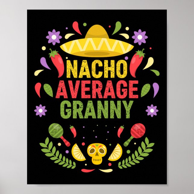Cinco De Mayo Lustige Nacho Durchschnittliche Oma  Poster (Vorne)