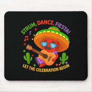 Cinco de mayo lustiger Chili-Pfeffer Sombrero Sait Mousepad