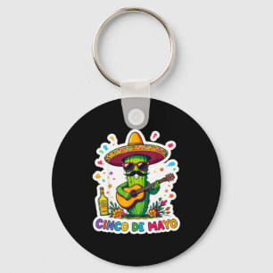 Cinco de mayo lustiger mexikanischer Kaktus Sonnen Schlüsselanhänger