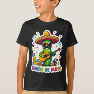Cinco de Mayo lustiger mexikanischer Kaktus Sonnen T-Shirt