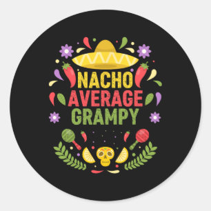 Cinco De Mayo Lustiger Nacho Durchschnittlicher Op Runder Aufkleber