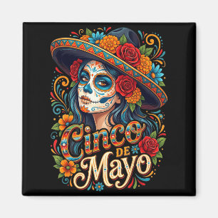 Cinco de Mayo Mädchen Frauen mexikanische Fiesta 5 Magnet