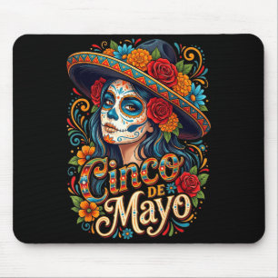 Cinco de Mayo Mädchen Frauen mexikanische Fiesta 5 Mousepad