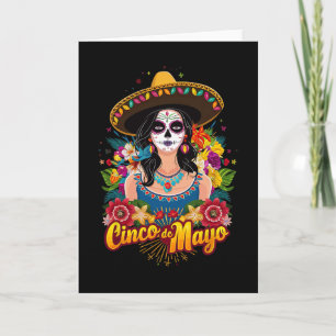 Cinco De Mayo Mädchen Mexikanische Fiesta 5 De May Karte