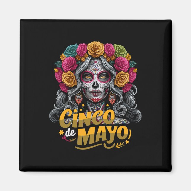 Cinco De Mayo Mädchen Mexikanische Fiesta 5 De May Magnet (Vorne)
