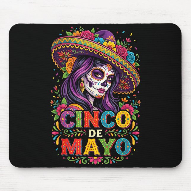 Cinco de mayo Mädchen mexikanische Fiesta 5 de may Mousepad (Vorne)