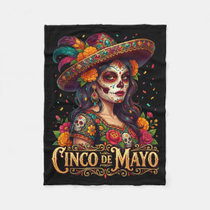 Cinco de Mayo Mädchen mexikanische Fiesta 5. Mai C Fleecedecke