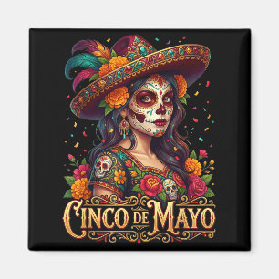 Cinco de mayo Mädchen mexikanische Fiesta 5. Mai C Magnet