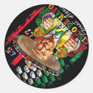 Cinco De Mayo Make Cinco De Mayo Wieder Trump Runder Aufkleber
