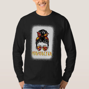Cinco De Mayo Mamacita Messy Bun Glasses Mama Fies T-Shirt