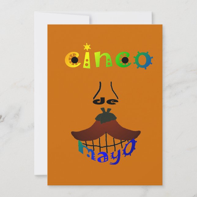 Cinco De Mayo Man Anpassbare Party Einladung (Vorderseite)