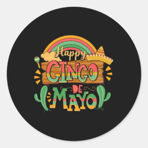 Cinco De Mayo Männer Frauen Kinder 5 De Mayo Mexik Runder Aufkleber