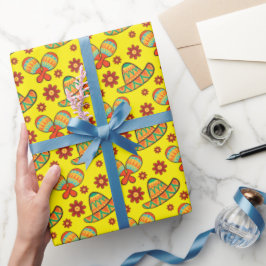 Cinco de Mayo Maracas' Sombreros Geschenkpapier