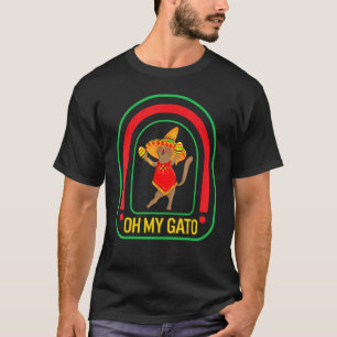 Cinco De Mayo Mein Gato Tanzende Katze Maracas Som T-Shirt