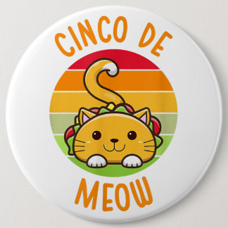 Cinco de Mayo Meow Cat Lover Mexikanischer Mai 5 F Button