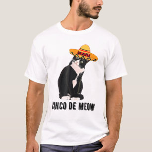 Cinco De Mayo Meow Tuxedo Katze Sombrero mexikanis T-Shirt