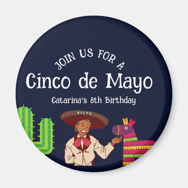 Cinco de Mayo Mexican Birthday Party Magnet (Vorne)