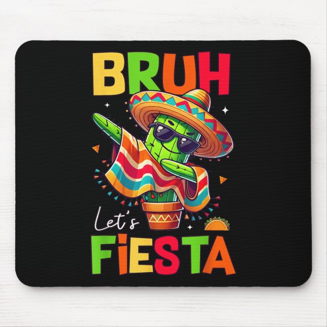 Cinco De Mayo Mexican Cactus Funny Lasse Fiesta Pa Mousepad (Vorne)