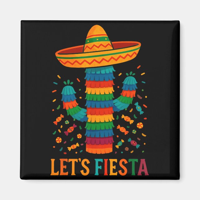 Cinco de mayo mexican cactus party funny letsCinco Magnet (Vorne)