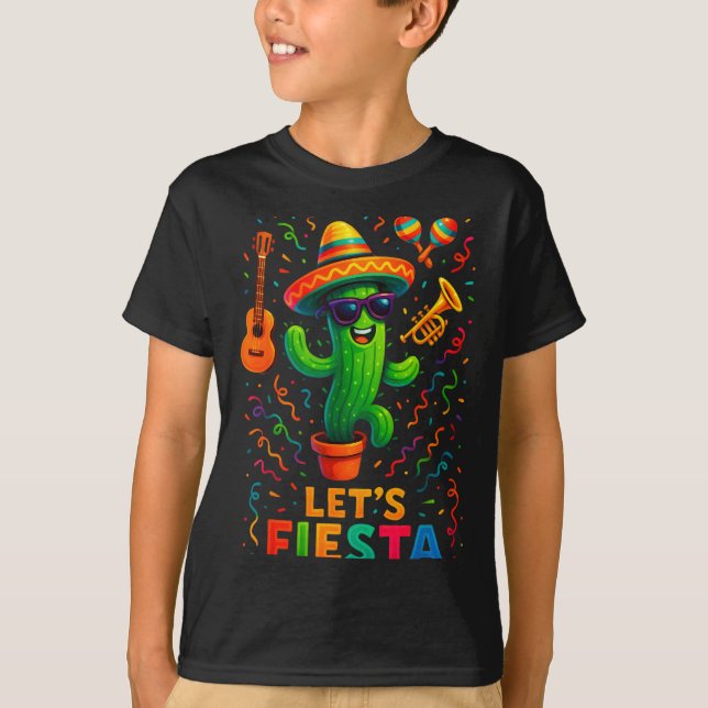 Cinco de mayo mexican cactus party funny letsCinco T-Shirt (Vorderseite)