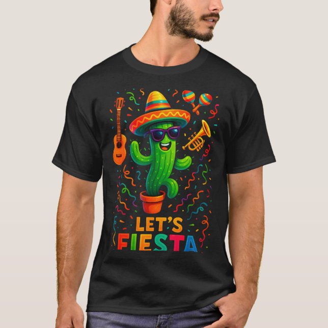 Cinco de mayo mexican cactus party funny letsCinco T-Shirt (Vorderseite)