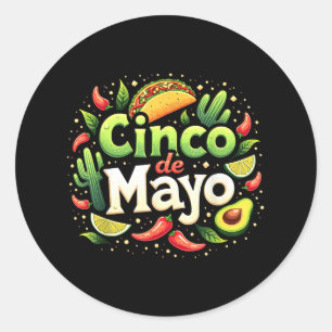 Cinco De Mayo Mexican Fiesta 5 De Mayo Squad Women Runder Aufkleber