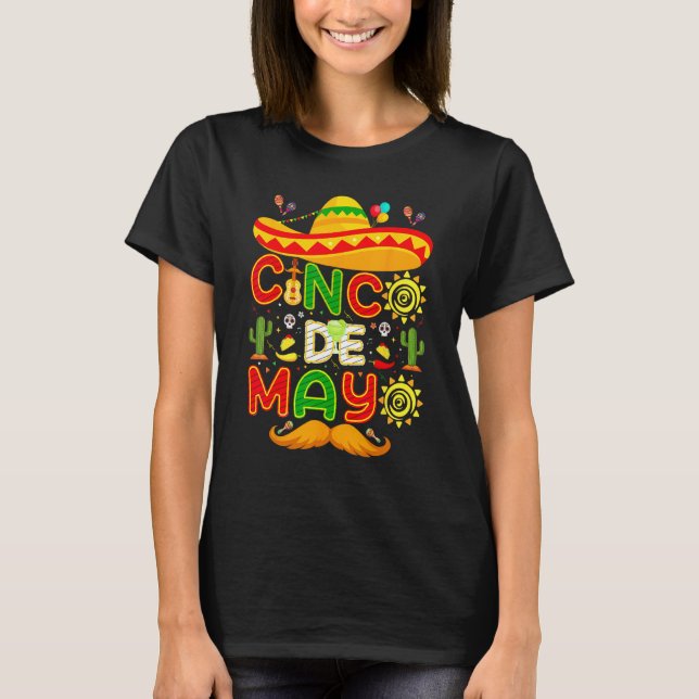 Cinco De Mayo Mexican Fiesta celebrate 5 De Mayo M T-Shirt (Vorderseite)