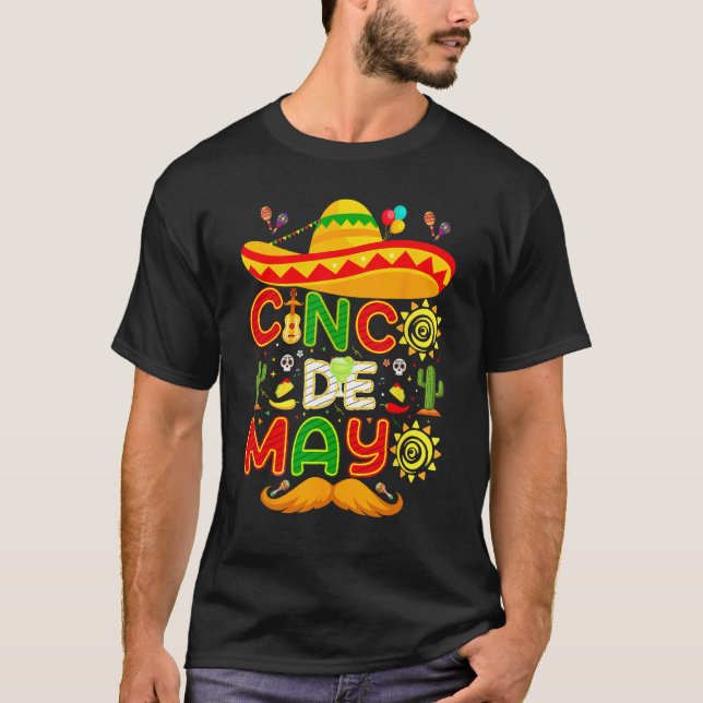 Cinco De Mayo Mexican Fiesta celebrate 5 De Mayo M T-Shirt (Vorderseite)