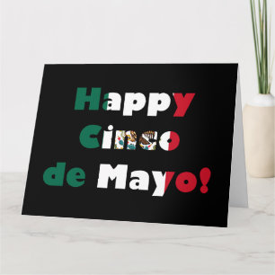 Cinco de Mayo Mexican Flag Design Karte