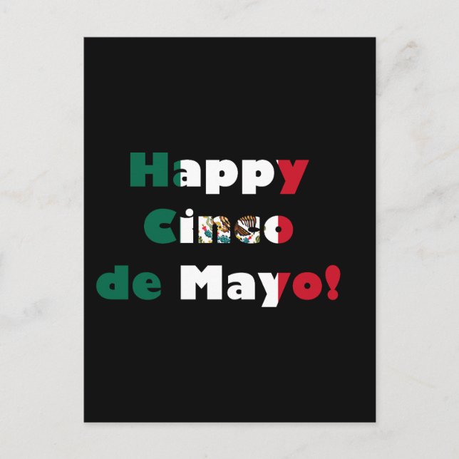 Cinco de Mayo Mexican Flag Design Postkarte (Vorderseite)