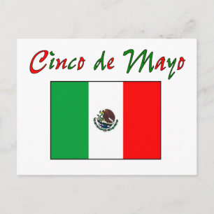 Cinco de Mayo Mexican Flag Shirt & Geschenke Postkarte