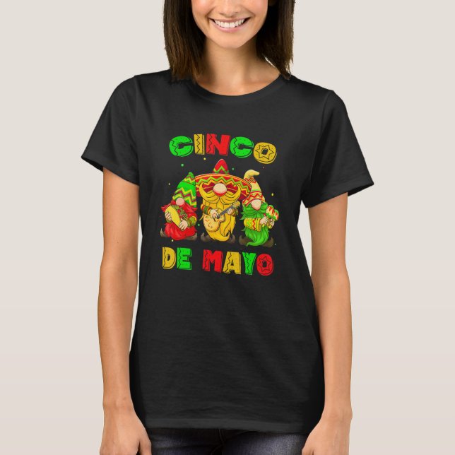 Cinco De Mayo Mexican Gnome Fiesta 5 De Mayo Men W T-Shirt (Vorderseite)