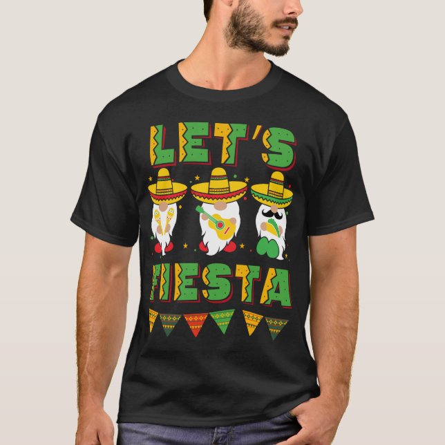 Cinco De Mayo Mexican Gnomes Lasse Fiesta T-Shirt (Vorderseite)