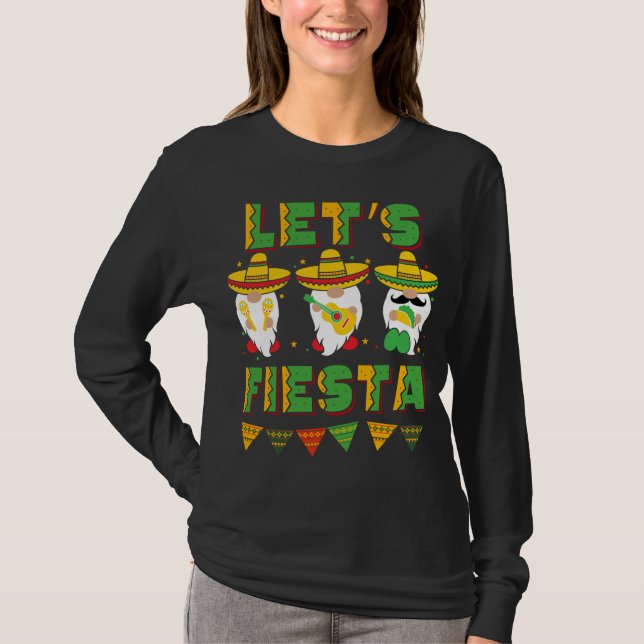 Cinco De Mayo Mexican Gnomes Lasse Fiesta T-Shirt (Vorderseite)