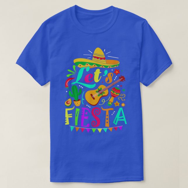 Cinco De Mayo Mexican Guitar Cactus 26 T-Shirt (Design vorne)