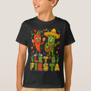 Cinco De Mayo Mexican Guitar Cactus Chili Lasse Fi T-Shirt