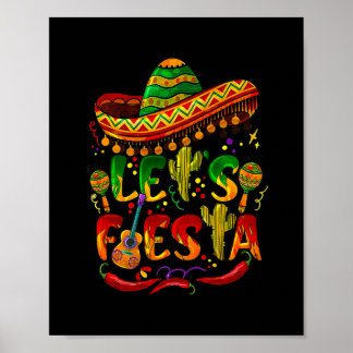 Cinco De Mayo Mexican Guitar Cactus Lasse Fiesta Poster