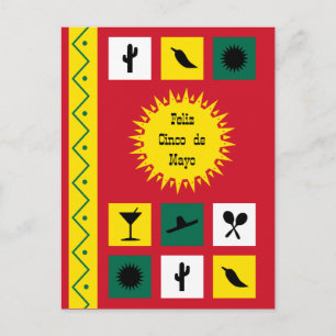 Cinco de Mayo mexican inspiriert Postcard Postkarte