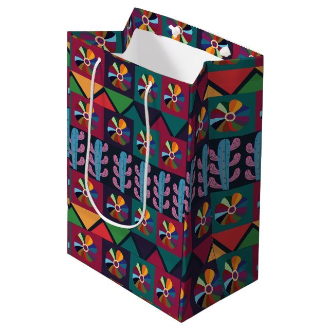 Cinco De Mayo Mexican Mittlere Geschenktüte (Vorderseite Schrägansicht)