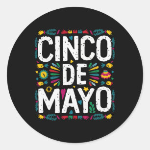 Cinco De Mayo Mexikanische Fiesta 5 De Mayo 3  Runder Aufkleber