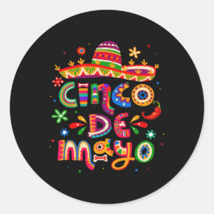 Cinco De Mayo Mexikanische Fiesta 5 De Mayo Für Fr Runder Aufkleber
