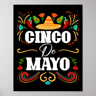 Cinco De Mayo Mexikanische Fiesta 5 De Mayo Mexiko Poster