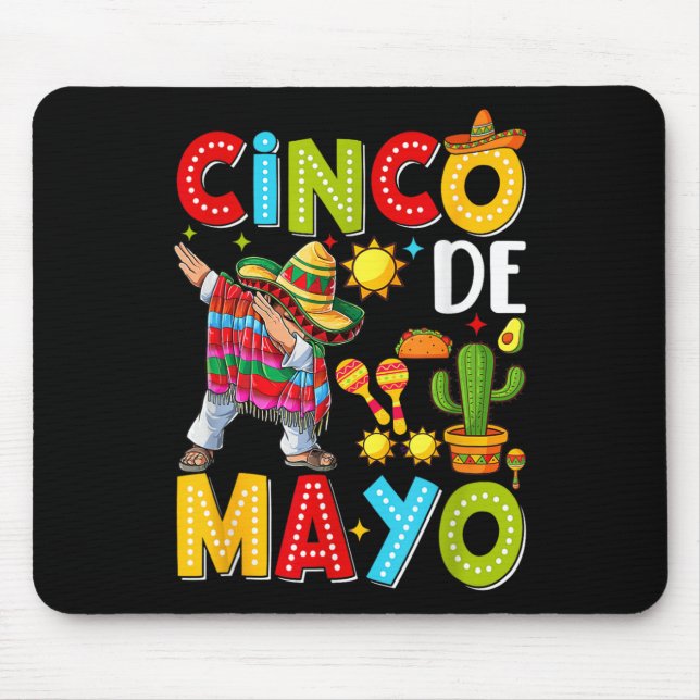 Cinco De Mayo Mexikanische Fiesta-Mannschaft 5 De  Mousepad (Vorne)