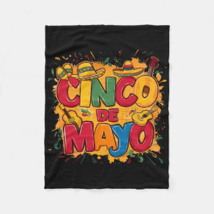 Cinco De Mayo Mexikanische Gitarre Kaktus Für Männ Fleecedecke