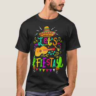 Cinco De Mayo Mexikanische Gitarre Kaktus Für Männ T-Shirt