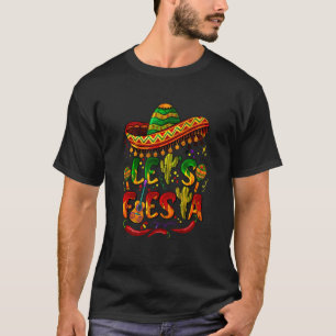 Cinco De Mayo Mexikanische Gitarre Kaktus Lasst un T-Shirt