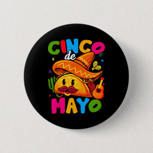 Cinco De Mayo Mexikanische Party Lasst Fiesta Squa Button