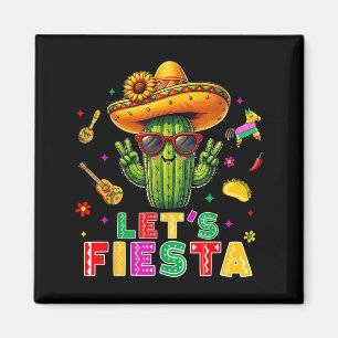 Cinco de mayo mexikanischer Kaktus lustig lasst un Magnet